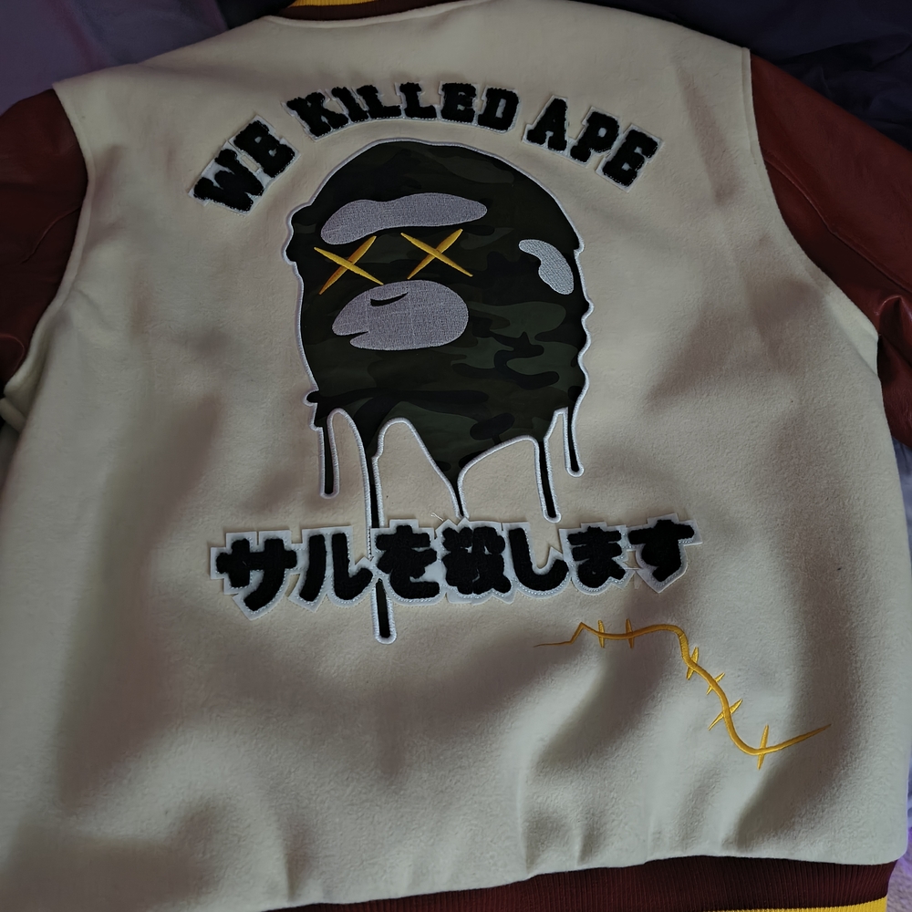 Graphic Jacket with Camouflage Design